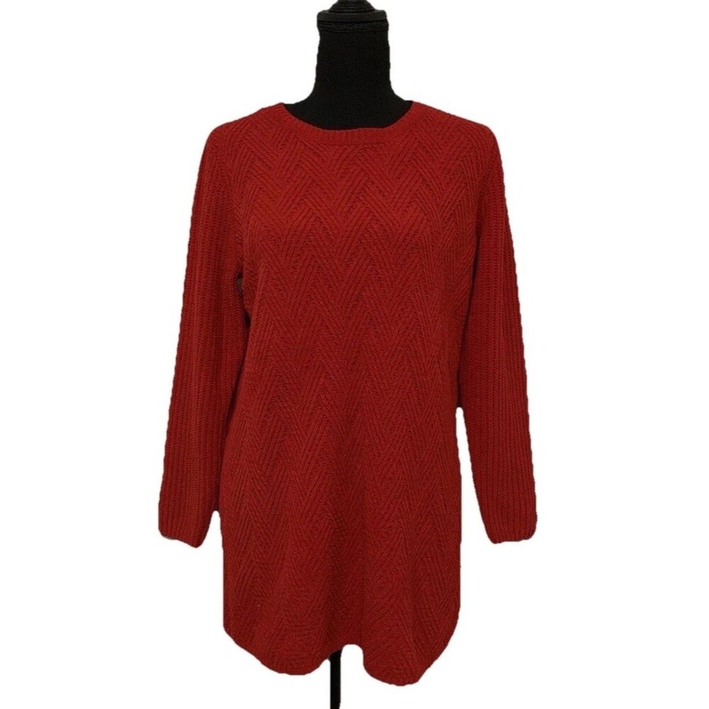 Christopher And Banks Womens Size Small Petite PS Red Sweater NWT